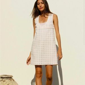 NWT Ciao Lucia Laurenza Dress White Lace Schiffli